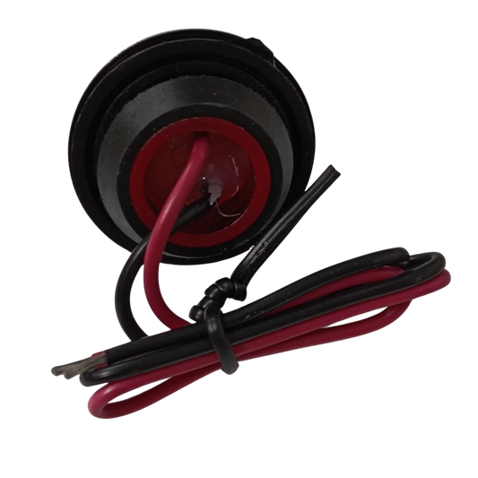 Plafón Marcador Micro LED 3/4" Rojo "Ojo de Buey" (Tipo Bala) - Incluye Hule de Montaje