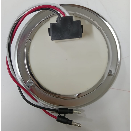 Plafón Redondo 4" LED Rojo (10 LED) con Estrobo de Seguridad - Stop y Cuarto (Tipo 15325)