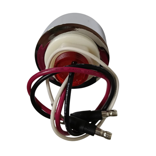 Plafón Marcador Redondo 1 ¾" LED Rojo con Bisel - Función Alta y Baja (12V/24V)