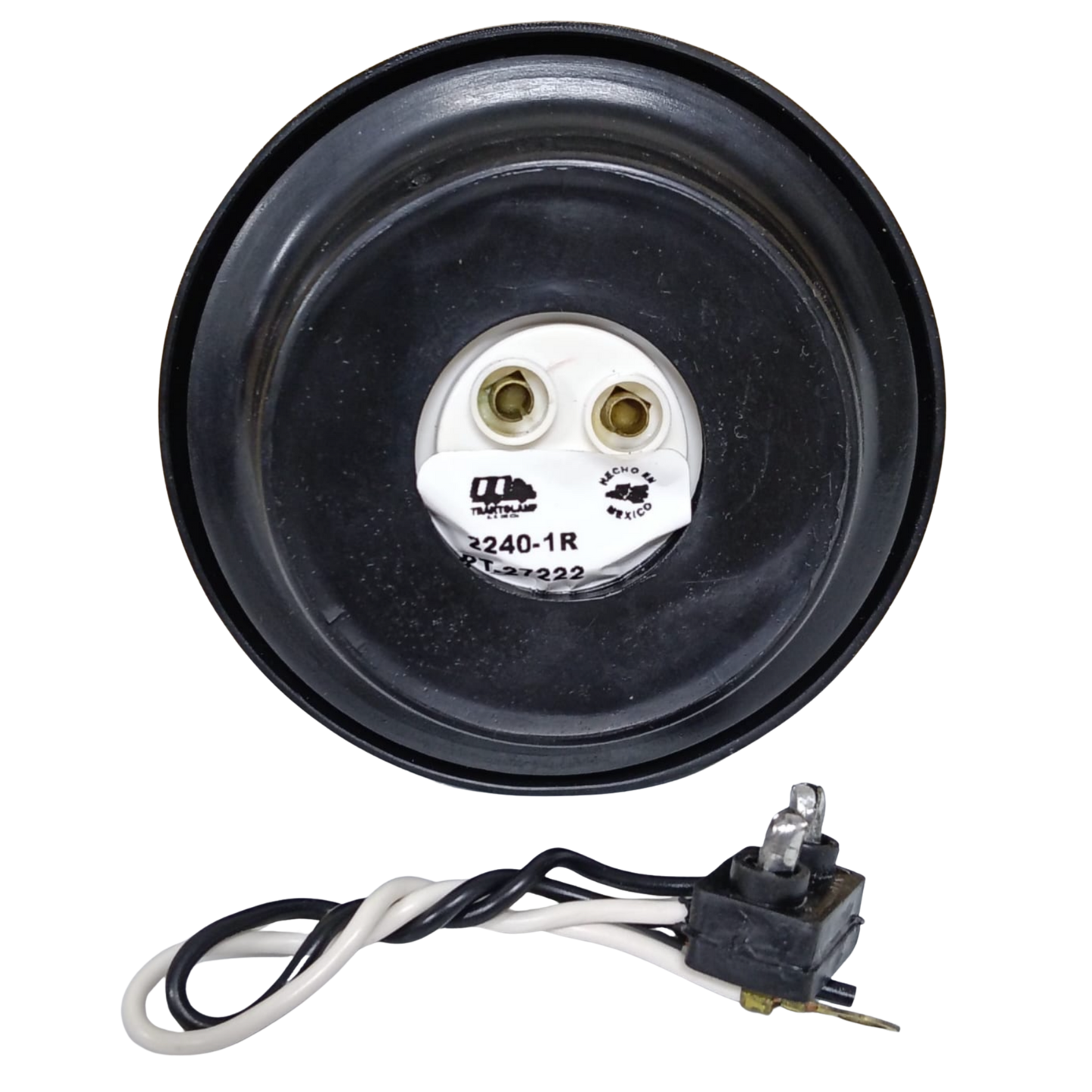 Plafón Sellado Redondo 2 ½" Rojo para Gálibo con Hule y Conector (Serie 2240)