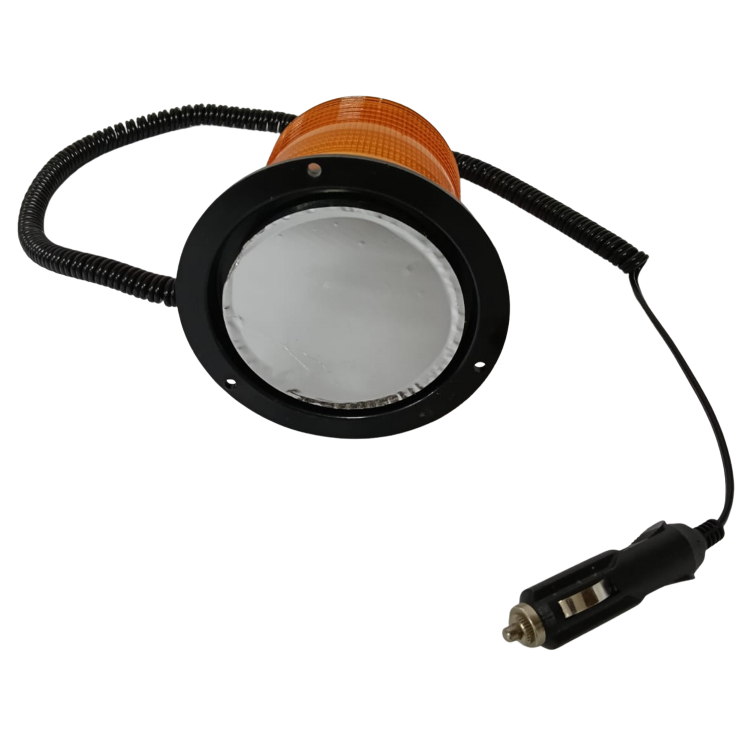 Torreta Estrobo LED Ámbar "Tipo Vaso" - Multivoltaje 12V/24V para Montacargas y Maquinaria