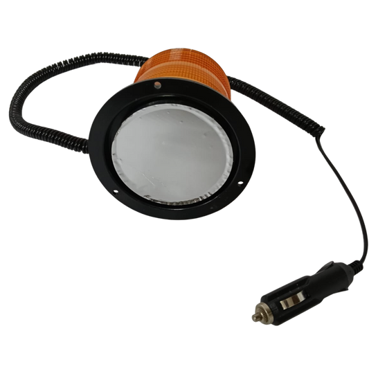 Torreta Estrobo LED Ámbar "Tipo Vaso" - Multivoltaje 12V/24V para Montacargas y Maquinaria