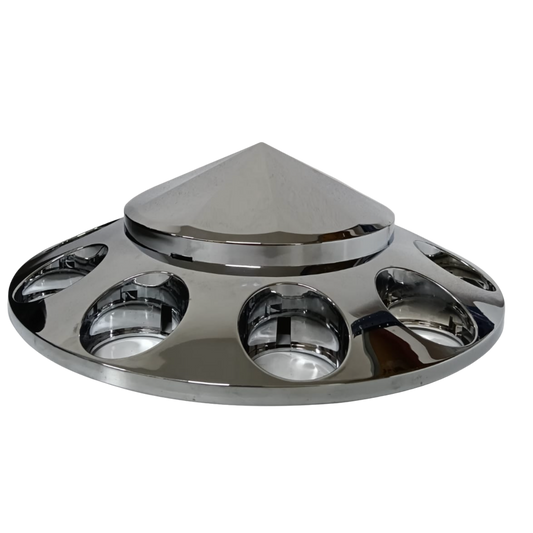 Copa de Eje Delantero Cromada Diseño "Pico Diamante" - 15616