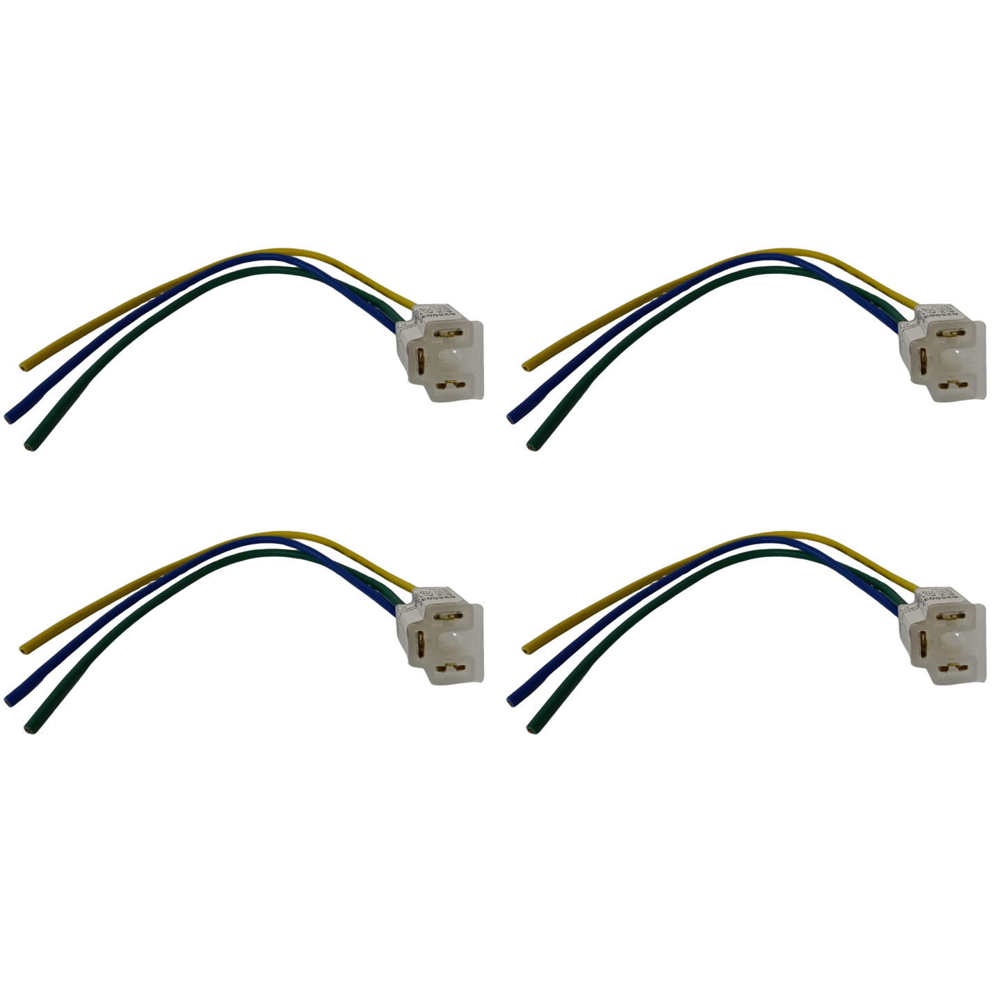 Kit 4 Piezas: Conectores / Sockets Universales H4 y Silvín (3 Terminales) - Para Renovación Frontal