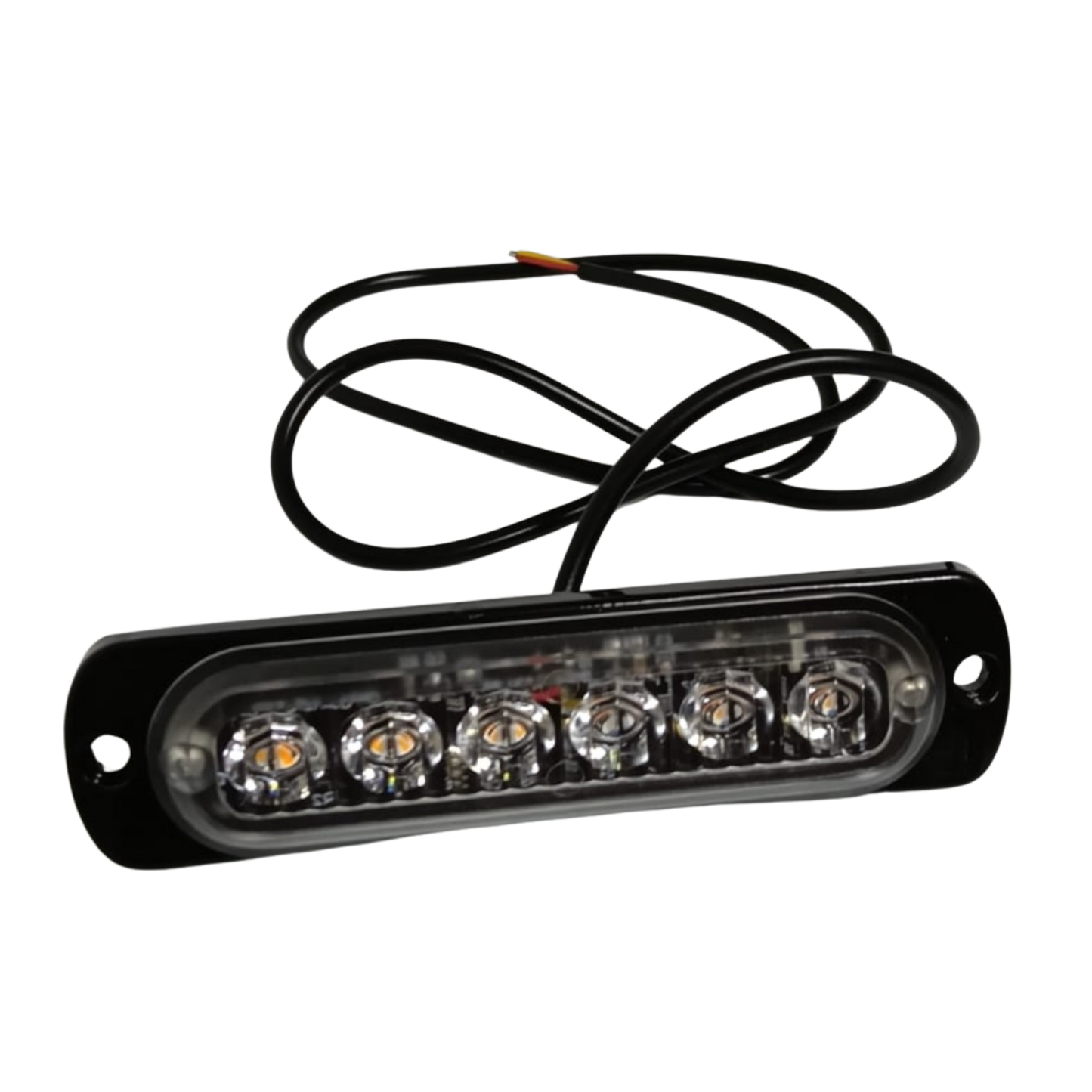Luz Marcadora Lateral / Gálibo Rectangular 6 LEDs Ámbar - Multivoltaje 12V/24V (LAAF+4)