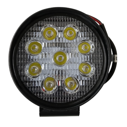 Faro Auxiliar LED Redondo 4.5" de Alta Potencia 9 LED - Base Negra de Aluminio