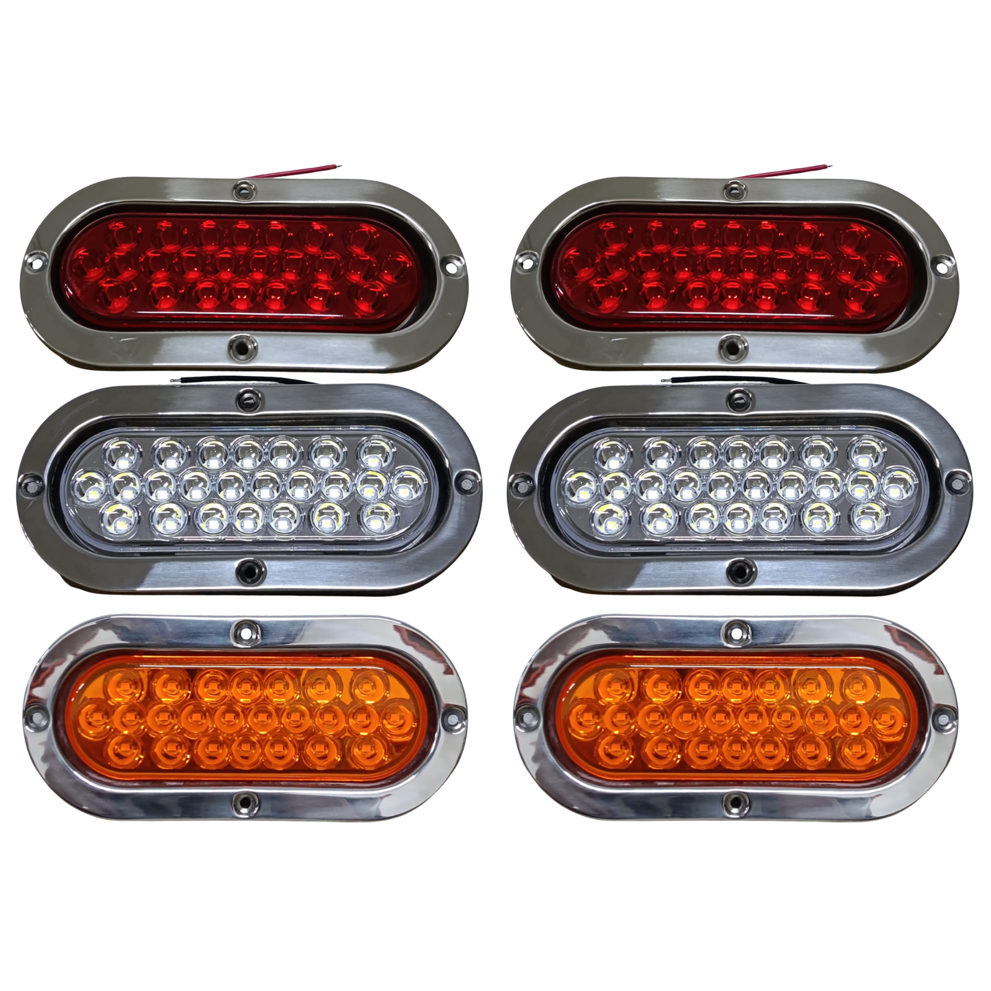 Kit de Renovación Trasera LED - Plafones Ovalados 24 LEDs (Juego de 6 Piezas)