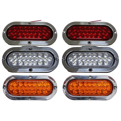 Kit de Renovación Trasera LED - Plafones Ovalados 24 LEDs (Juego de 6 Piezas)