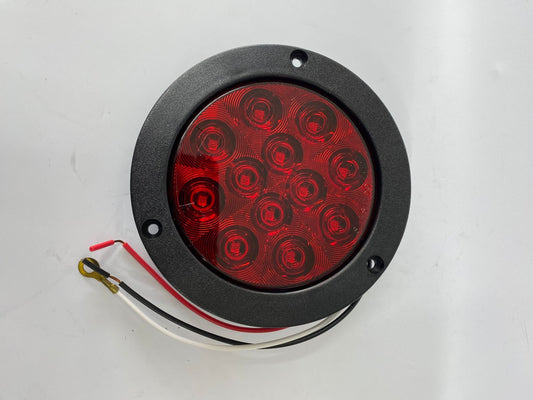 Lámpara Redonda 4" Roja (Base para Remachar) - 12 LEDs Alto Brillo