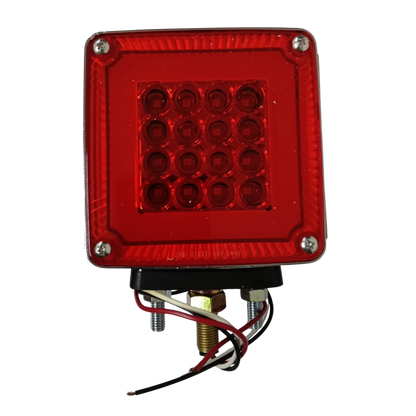 Plafón Trasero "Halo" 36 LEDs Rojo/Ámbar con Estrobo y Direccional - Lado Derecho (Pasajero)