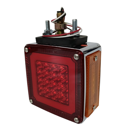Plafón Trasero "Halo" 36 LEDs Rojo/Ámbar con Estrobo y Direccional - Lado Izquierdo (Chofer)