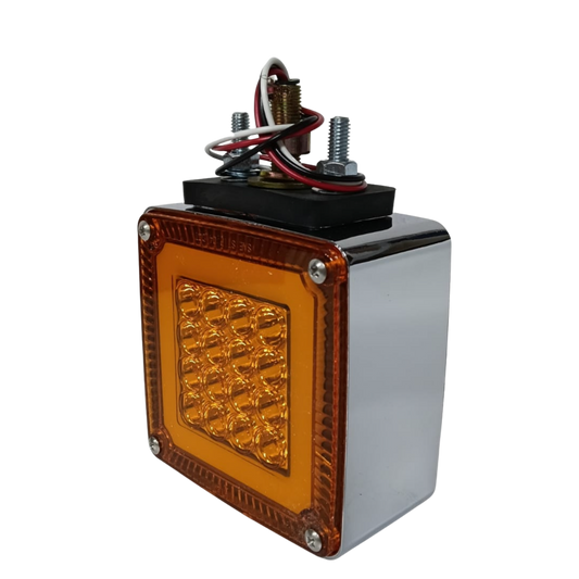 Plafón Trasero "Halo" 36 LEDs Rojo/Ámbar con Estrobo y Direccional - Lado Izquierdo (Chofer)