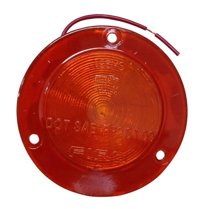 Plafón Redondo 2.5" Plano Ámbar 12 LEDs (Marcador de Alta Intensidad) - 24