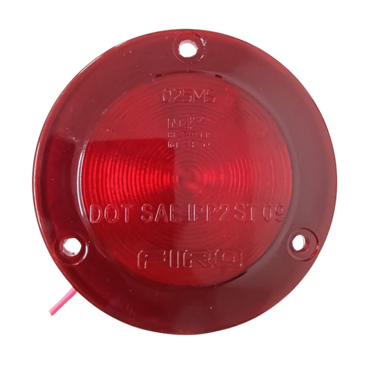 Plafón Marcador Redondo 2.5" Plano 12 LED Rojo de Alta Intensidad - 12V