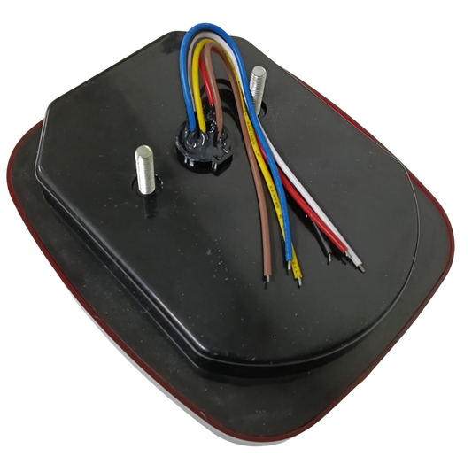 Calavera Trasera "Tipo Jeep" LED con Luz de Reversa Integrada - 12V Universal (Stop, Vuelta y Cuarto)