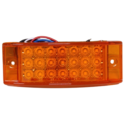 Plafón Rectangular 6" LED Ámbar (21 LEDs) | Código 14338