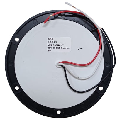 Plafón Redondo 4" Plano Blanco 30 LEDs (Alta Potencia 5W) - 45+