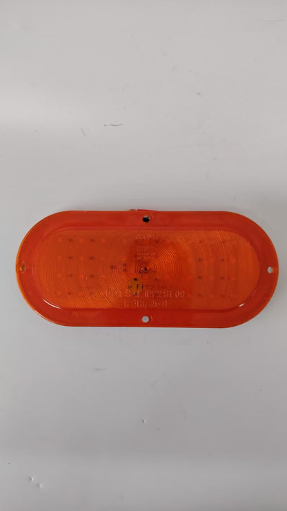 Plafón Ovalado 6" Plano - 36 LEDs Ámbar de Alto Brillo (Direccional y Cuartos) - 12V