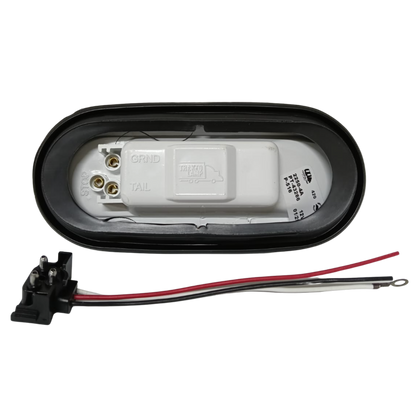 Kit Plafón Ovalado Ámbar con "Chipote" (Bola Central) - Luz Lateral Mid-Turn (Incandescente)