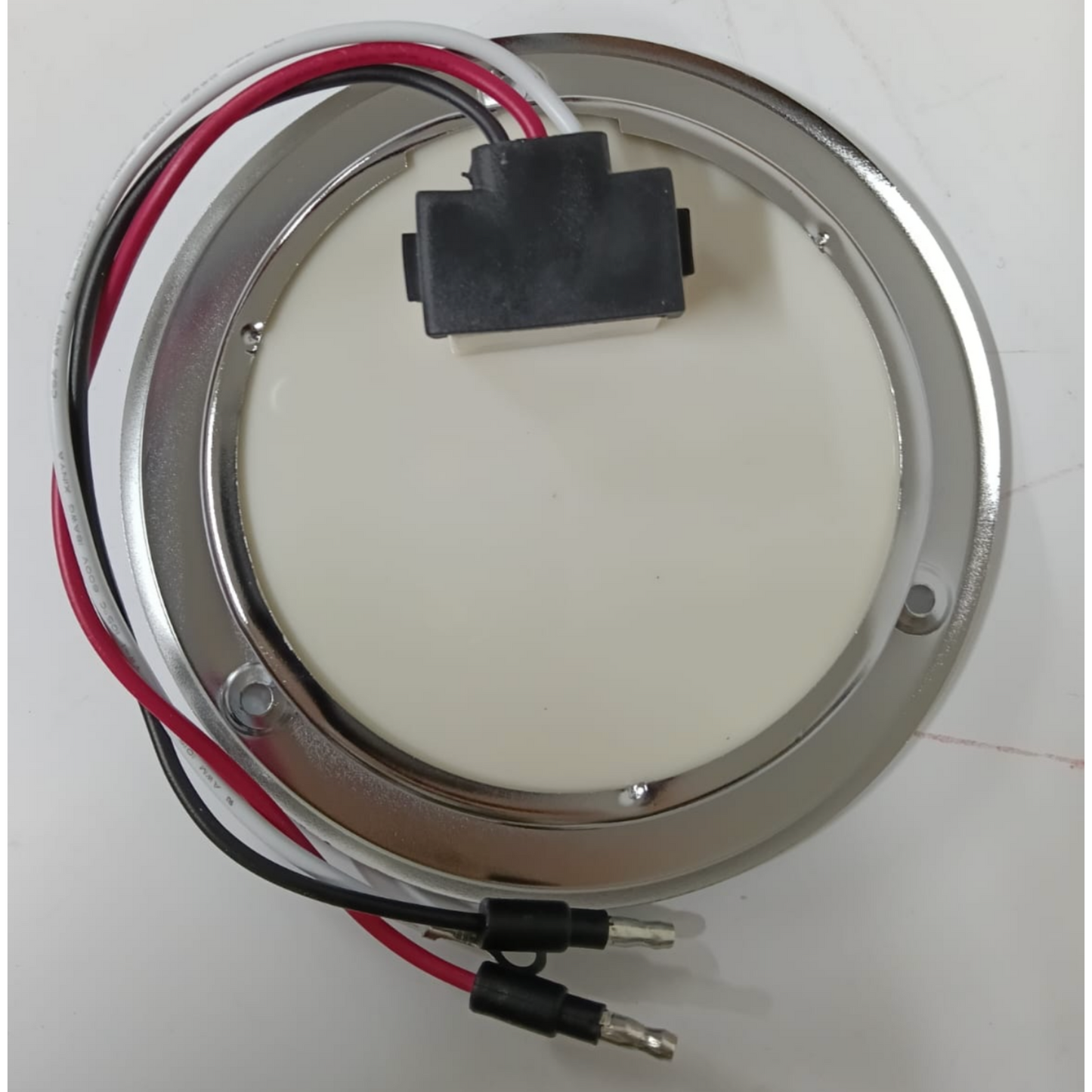 Plafón Redondo 4" LED Rojo (10 LED) con Estrobo de Seguridad - Stop y Cuarto (Tipo 15325)