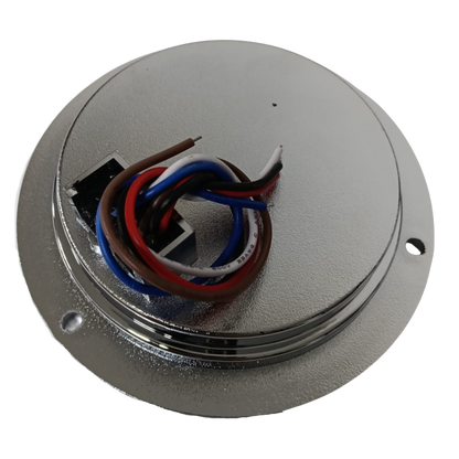 Plafón Redondo 4"- 26 LED Rojo con Base Cromada de Seguridad - 12V/24V