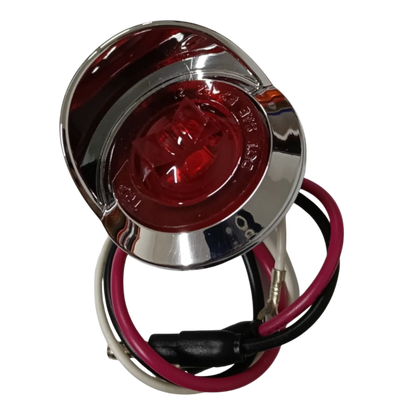 Plafón Marcador Redondo 1 ¾" LED Rojo con Bisel - Función Alta y Baja (12V/24V)