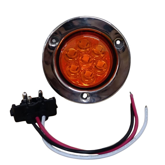 Plafón Marcador Redondo 2" Ámbar 8 LEDs (Alta Intensidad) - 15719