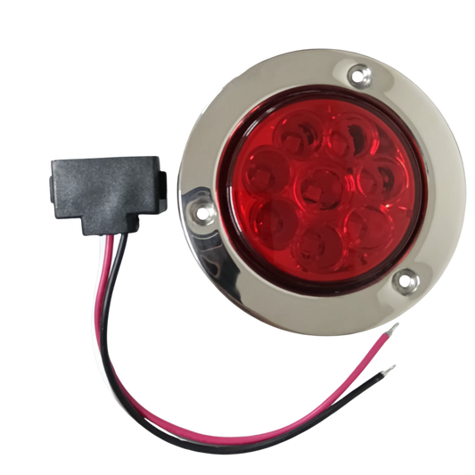 Plafón Redondo 2 ½" LED Rojo de Alta Visibilidad (8 Diodos) - 12V/24V