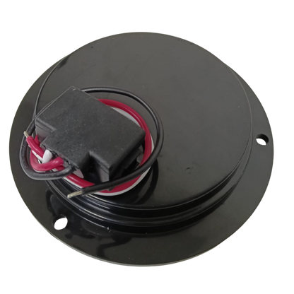 Plafón Redondo 4"- 9 LED Rojo con Base de Seguridad Negra - Montaje de Tornillo