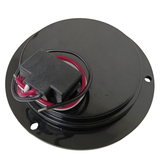 Plafón Redondo 4"- 9 LED Rojo con Base de Seguridad Negra - Montaje de Tornillo