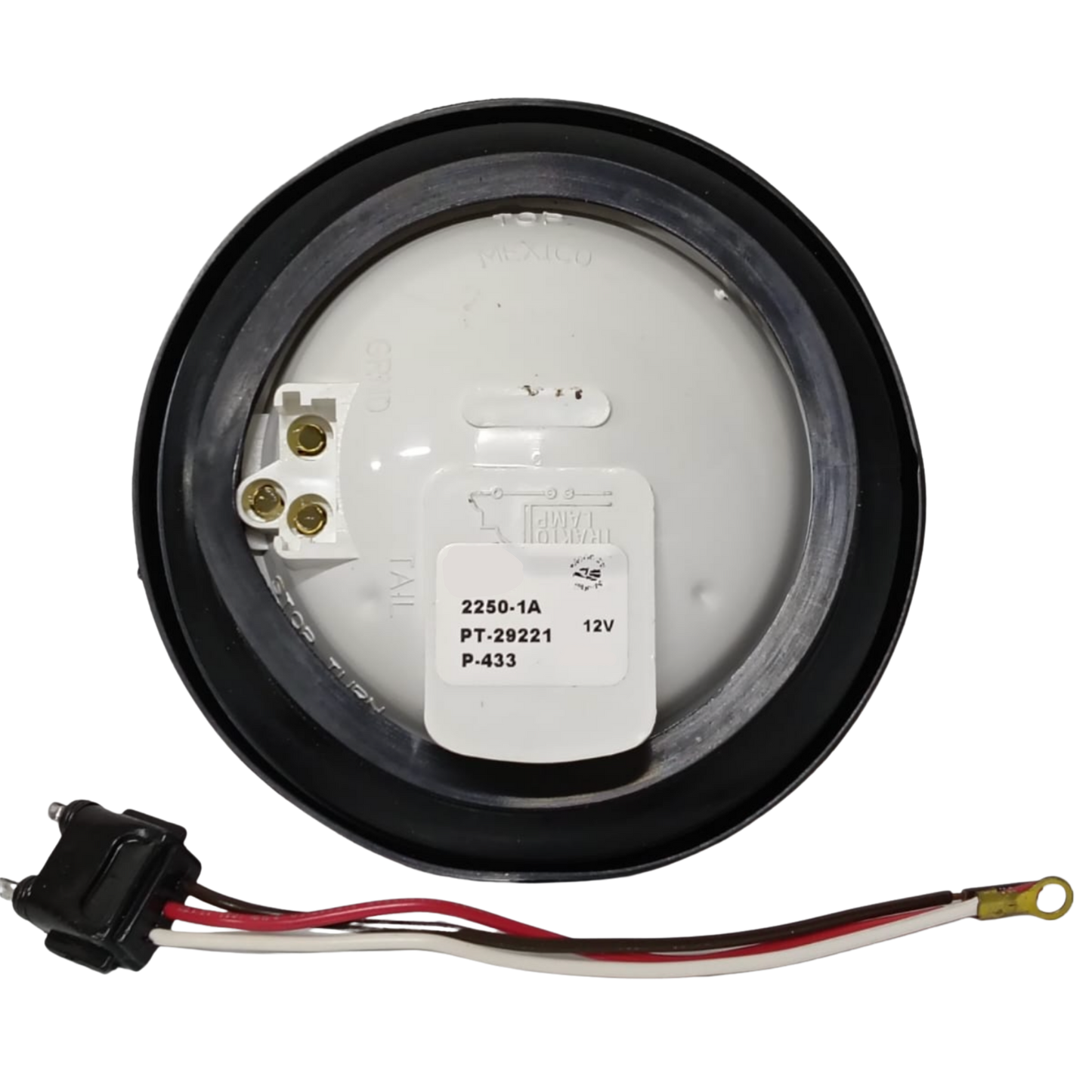 Lámpara Sellada Ámbar 4" Direccional con Hule y Conector (Estándar Tipo 2250)