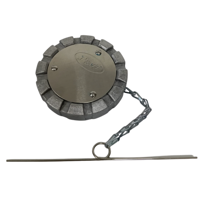 Tapón de Tanque Diesel Cromado para Kenworth - Sin Llave (Rosca 3.5") Universal (14634)