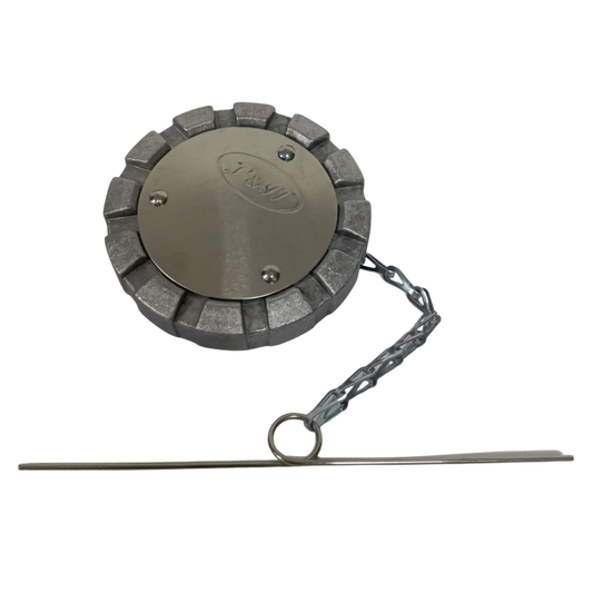 Tapón de Tanque Diesel Cromado para Kenworth - Sin Llave (Rosca 3.5") Universal (14634)