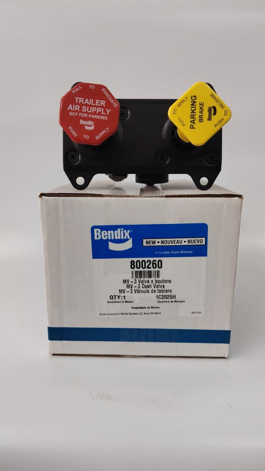 Válvula de Control de Tablero Bendix MV-3 (Botones Rojo/Amarillo) - Código 800260
